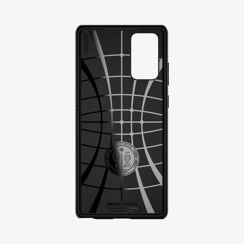 ACS01392 - Galaxy Note 20 Ultra Liquid Air Case in matte black showing the back